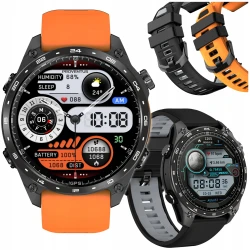Zestaw 5w1 Smartwatch Męski Proventus PTG300Pro czarny -  Funkcja Rozmowy Latarka GPS Wodoodporny IP68 Menu PL