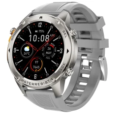 Smartwatch Męski Zegarek Proventus PTG56 srebny— GPS, WODOODPORNY 5ATM, AMOLED, Funkcja Rozmów, MENU POLSKIE