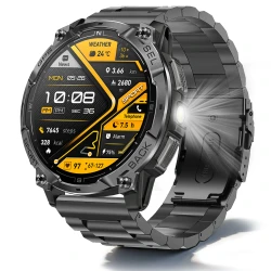 Smartwach męski Proventus PTG-K7 Zegarek GPS Wodoodporny IP68 AMOLED Latarka Sport Kompas Menu PL